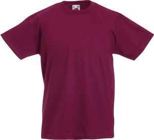 Fruit of the Loom SC221B - T-Shirt Enfant Coton Bourgogne