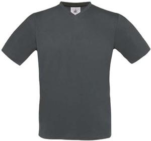 B&C CG153 - T-Shirt Col V Manches Courtes Dark Grey
