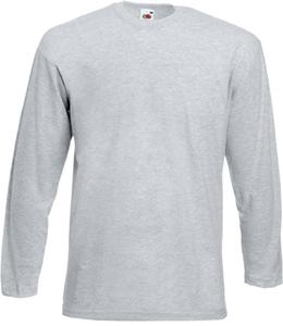 Fruit of the Loom SC201 - T-Shirt Homme Manches Longues Coton Heather Grey