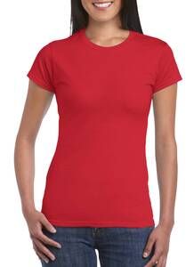 Gildan GI6400L - T-Shirt Femme 100% Coton Rouge