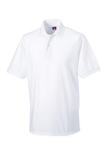 Russell RU599M - Polo Polycoton Blanc