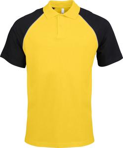 Kariban K226 - POLO BASE BALL MANCHES COURTES Yellow/Black