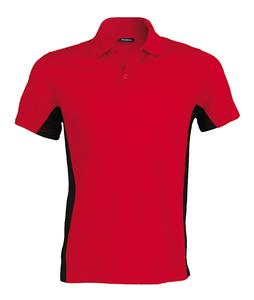 Kariban K232 - FLAG > POLO BICOLORE MANCHES COURTES Rouge/Noir