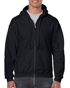 Gildan GI18600 - Sweat-Shirt Homme Zippé avec Capuche Noir