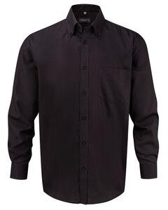 Russell Collection RU956M - Chemise Manches Longues Sans Repassage Pour Homme Noir