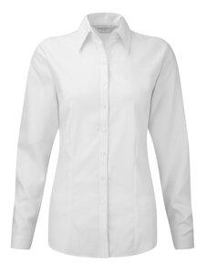 Russell Collection RU932F - Chemise Oxford Femme Manches Longues Blanc