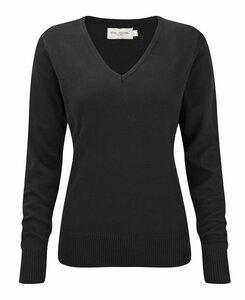 Russell Collection RU710F - Pullover Femme Col V Noir
