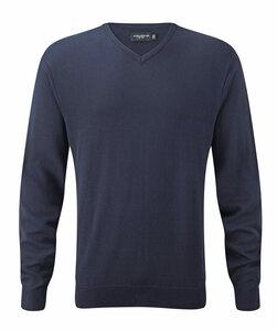 Russell Collection RU710M - Pullover Homme Col V French Navy