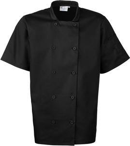 Premier PR656 - Veste de cuisinier à manches courtes Noir
