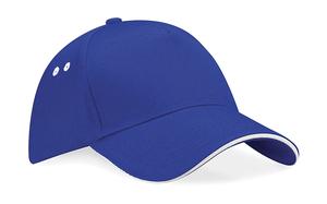 Beechfield B15C - Casquette Panneaux 100% Coton Bright Royal/White