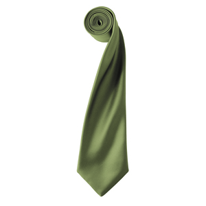 Premier PR750 - Cravate en satin "Colours" Vert Olive