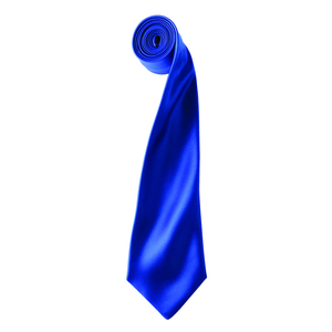 Premier PR750 - Cravate en satin "Colours" Bleu Royal