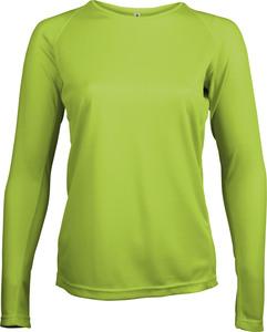 ProAct PA444 - T-SHIRT SPORT MANCHES LONGUES FEMME Lime
