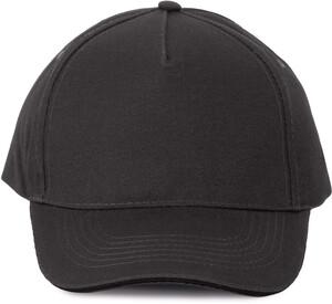 K-up KP124 - CASQUETTE AVEC SANDWICH CONTRASTÉ - 5 PANNEAUX Dark Grey / Black