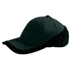 K-up KP045 - RACING - CASQUETTE BICOLORE 6 PANNEAUX Dark Grey / Black