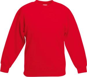 Fruit of the Loom SC62041 - SWEAT ENFANT MANCHES DROITES Rouge
