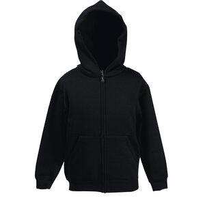 Fruit of the Loom SC62045 - Sweat-Shirt Capuche Zippé Enfant Noir