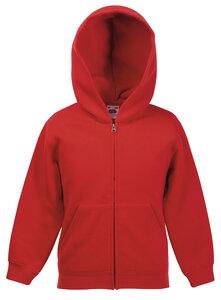 Fruit of the Loom SC62045 - Sweat-Shirt Capuche Zippé Enfant Rouge