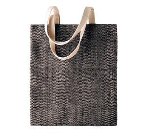 Kimood KI0226 - SAC EN TOILE DE JUTE TEINT 100% NATUREL Natural / Black