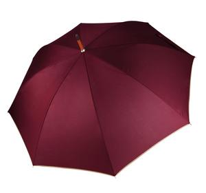 Kimood KI2020 - PARAPLUIE MÂT EN BOIS Burgundy / Beige