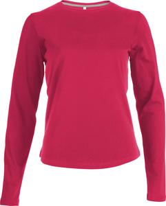 Kariban K383 - T-SHIRT COL ROND MANCHES LONGUES FEMME Fuchsia