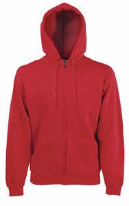 Fruit of the Loom SC62062 - Sweat-Shirt Capuche Zippé Rouge