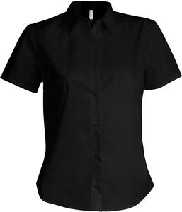 Kariban K540 - CHEMISE MANCHES COURTES SANS REPASSAGE FEMME Black/Black