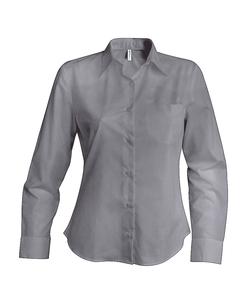 Kariban K534 - CHEMISE OXFORD MANCHES LONGUES FEMME Oxford Silver