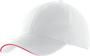 K-up KP207 - CASQUETTE SPORT White/ Red