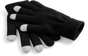 Beechfield B490 - TOUCH SCREEN SMART GLOVES GANTS "TOUCHSCREEN" POUR ÉCRAN TACTILE Black/Black