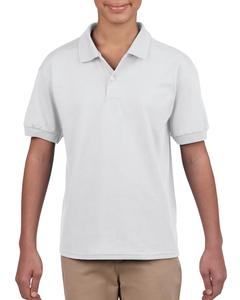 Gildan GI8800B - POLO JERSEY RESPIRANT ENFANT Blanc