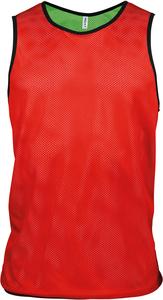 ProAct PA042 - CHASUBLE RÉVERSIBLE MULTISPORTS ADULTE ET ENFANT Sporty Red / Fluorescent Green
