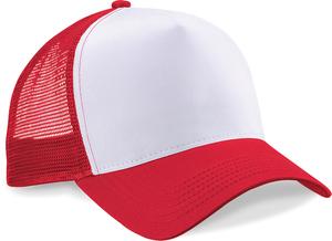 Beechfield B640 - Casquette Filet Classic Red / White