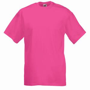 Fruit of the Loom SC221 - T-Shirt Homme Manches Courtes 100% Coton Fuchsia