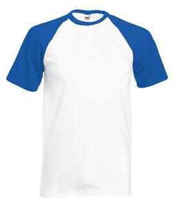 Fruit of the Loom SC61026 - T-Shirt Base-Ball White / Royal Blue