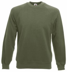 Fruit of the Loom SC4 - Sweat Homme Manches Longues Coton Classic Olive