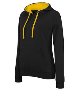 Kariban K465 - Sweat-shirt capuche contrastée femme