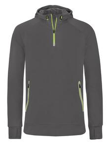 Proact PA360 - Sweatshirt capuche 1/4 zip sport Dark Grey