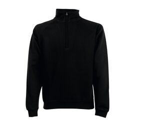 Fruit of the Loom SC276 - Sweatshirt Col Zippé Homme Premium Noir