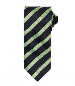 Premier PR783 - Cravate rayée et gaufrée Black/Lime