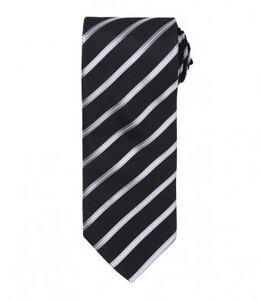 Premier PR784 - Cravate à rayures Black/Silver