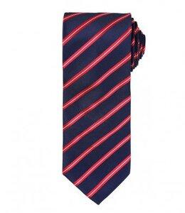 Premier PR784 - Cravate à rayures Navy/Red