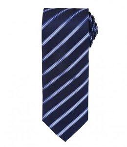 Premier PR784 - Cravate à rayures Navy/Royal