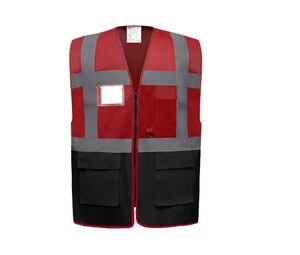 YOKO YK801 - Gilet multi-fonction haute sécurité Red / Black