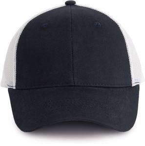 K-up KP158 - Casquette Trucker - 6 panneaux Marine / Blanc