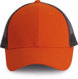 K-up KP158 - Casquette Trucker - 6 panneaux Spicy Orange / Dark Grey