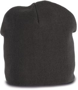 K-up KP542 - Bonnet tricoté en coton biologique Dark Grey
