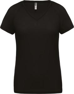 Proact PA477 - T-shirt de sport manches courtes col v femme Black