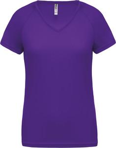 Proact PA477 - T-shirt de sport manches courtes col v femme Violet