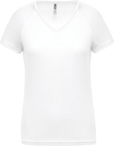 Proact PA477 - T-shirt de sport manches courtes col v femme White